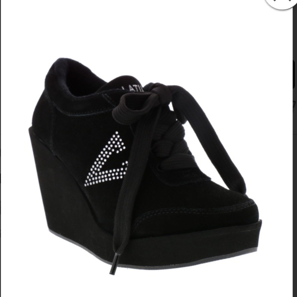 Like NEW! Volatile Black Wedge Sneakers Size 10